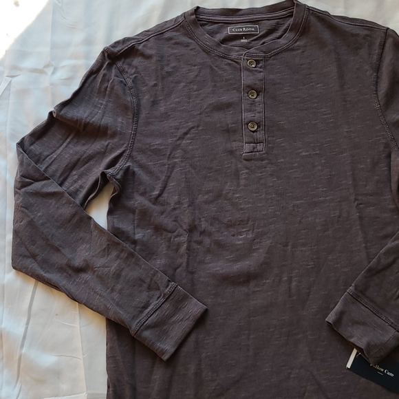 Club Rm gray Henley long-sleeve - Picture 6 of 16